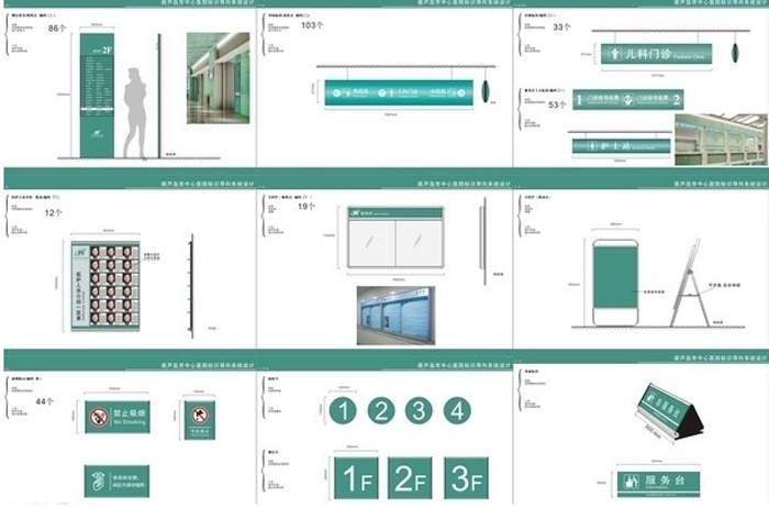 医院导向标识标牌设计